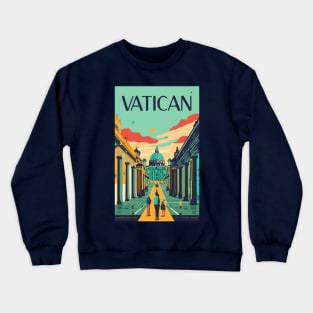 A Vintage Travel Art of the Vatican - Vatican City Crewneck Sweatshirt